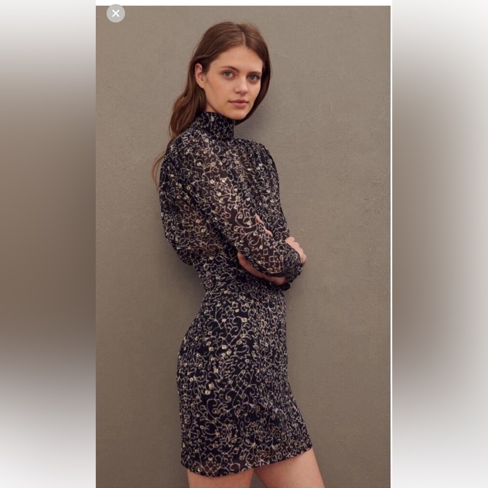 ba&ash Acia Metallic Mini Dress